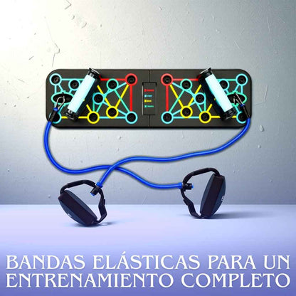 Tabla de Flexiones+Bandas Elásticas+Rodillo De Abdominales
